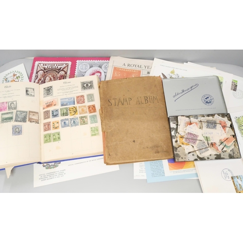 2087 - Stamps; a collection of World Stamps, GB mint pre and post decimal, a box of stamps sorted by countr... 