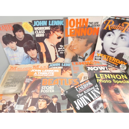 2091 - The Beatles; large collection of ephemera, magazines 1960s to ‘90s, newspapers with related articles... 