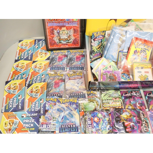 2095 - A collection of Pokémon cards, stickers, Japanese childrens Pokémon, 'shinys', Merlin Pokemon Tattoo... 