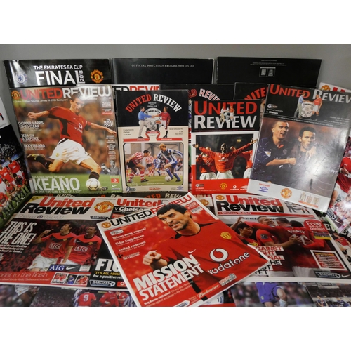 2117 - Football memorabilia; a box of Chelsea v Manchester United programmes from the 1960s onwards, includ... 