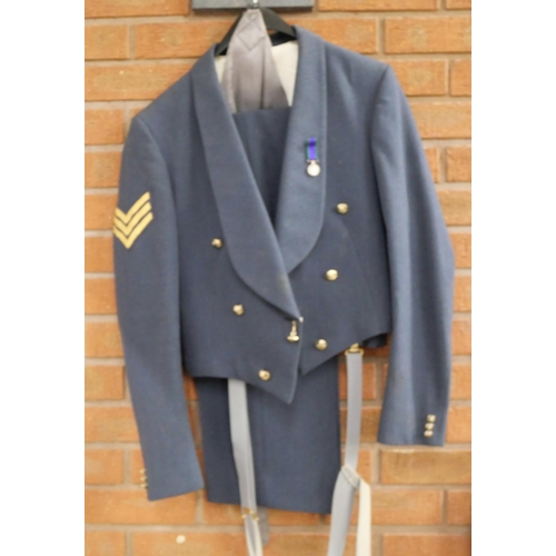 2132 - A pair of RAF Uniforms with medal, one by J. Compton Sons & Webb Ltd size 182/104/88, and the other ... 