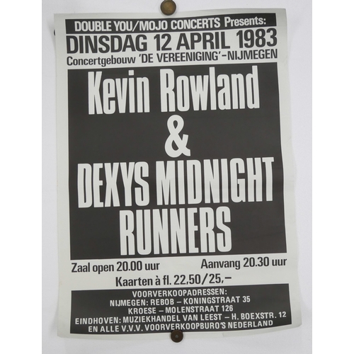 2135 - Five pop music concert posters including Dexys Midnight Runners, Everything But The Girl, Randy Newm... 