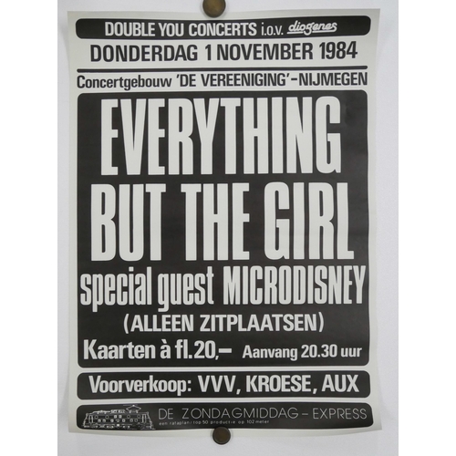 2135 - Five pop music concert posters including Dexys Midnight Runners, Everything But The Girl, Randy Newm... 