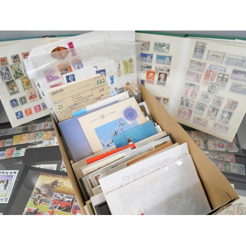 2139 - A boxed collection of stamps; to include three albums, first day covers and loose. From 1960s onward... 