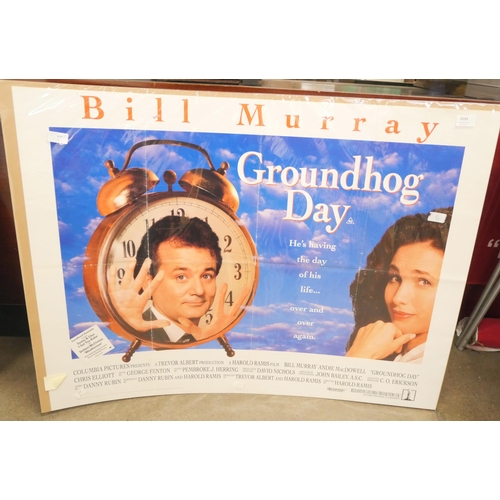 2153 - An original film poster advertising Groundhog Day.