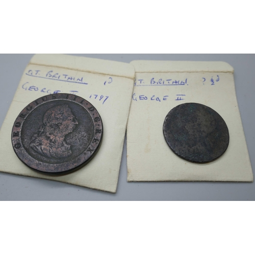 2169 - A colelction of coins, including commemorative crowns