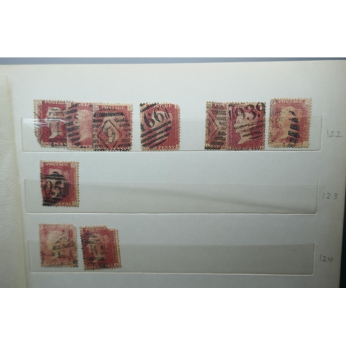 2173 - Stamps; an album containing duplicated stock of Great Britain penny plates