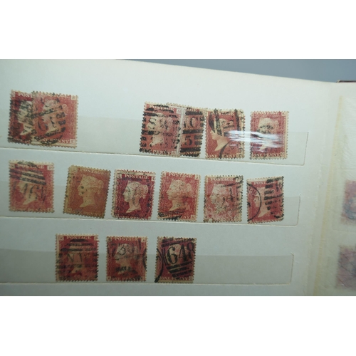 2173 - Stamps; an album containing duplicated stock of Great Britain penny plates