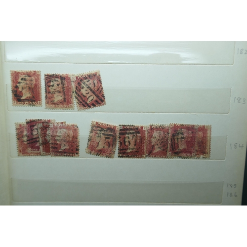 2173 - Stamps; an album containing duplicated stock of Great Britain penny plates