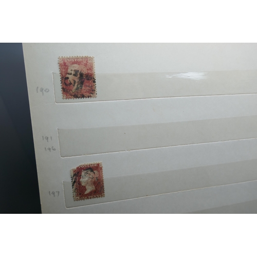 2173 - Stamps; an album containing duplicated stock of Great Britain penny plates