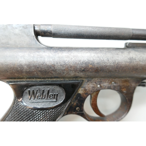 2178 - A Webley Mark I target shooting pistol, .177 **PLEASE NOTE THIS LOT IS NOT ELIGIBLE FOR IN-HOUSE POS... 