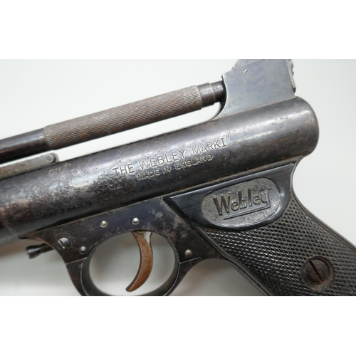 2179 - A Webley Mark I target shooting pistol, .177 **PLEASE NOTE THIS LOT IS NOT ELIGIBLE FOR IN-HOUSE POS... 