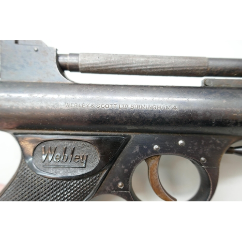 2179 - A Webley Mark I target shooting pistol, .177 **PLEASE NOTE THIS LOT IS NOT ELIGIBLE FOR IN-HOUSE POS... 