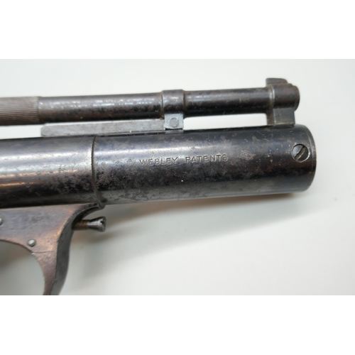 2179 - A Webley Mark I target shooting pistol, .177 **PLEASE NOTE THIS LOT IS NOT ELIGIBLE FOR IN-HOUSE POS... 