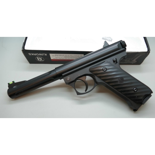 2181 - A KJ Works target shooting pistol and a Beeman 1020 .22 cal. target shooting pistol **PLEASE NOTE TH... 