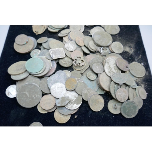 2183 - A collection of metal detector finds, mainly coins