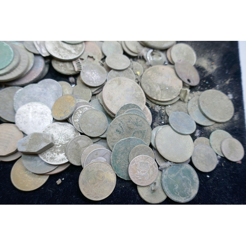 2183 - A collection of metal detector finds, mainly coins