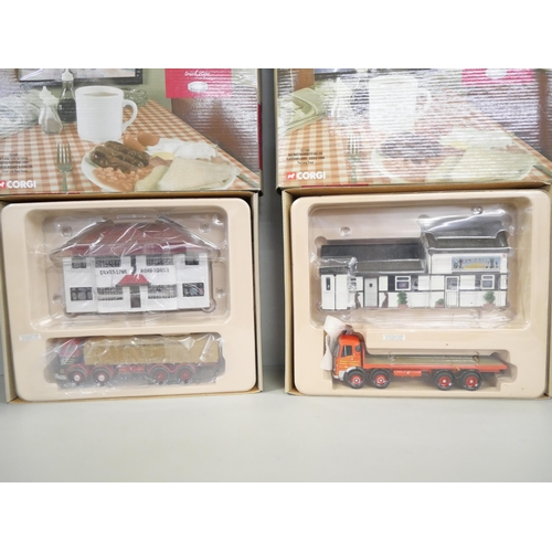 2198 - Six Corgi Cafe Connection die-cast model vehicles, featuring Famous Hauliers and their favorite truc... 