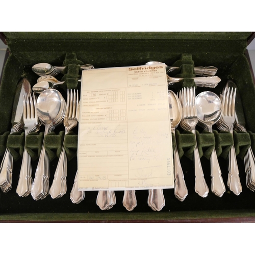 2207 - A Butler of Sheffield Heirloom Collection canteen of plated cutlery, with Selfridges Oxford Street r... 