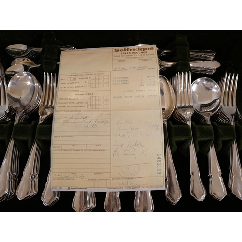 2207 - A Butler of Sheffield Heirloom Collection canteen of plated cutlery, with Selfridges Oxford Street r... 