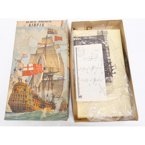 2219 - An early Airfix kit, HMS Prince, pattern no 904