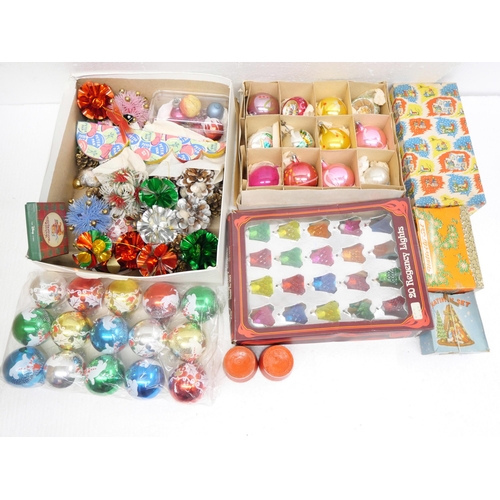 2244 - Vintage Christmas decorations, baubles and lights **PLEASE NOTE THIS LOT IS NOT ELIGIBLE FOR IN-HOUS... 