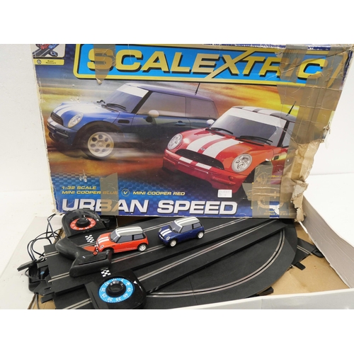 2247 - A classic 'Rebound' table top game and Scalextric Mini Cooper Urban speed set **PLEASE NOTE THIS LOT... 