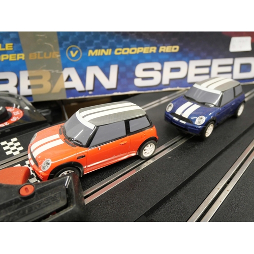 2247 - A classic 'Rebound' table top game and Scalextric Mini Cooper Urban speed set **PLEASE NOTE THIS LOT... 