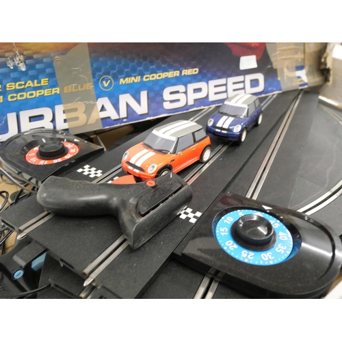 2247 - A classic 'Rebound' table top game and Scalextric Mini Cooper Urban speed set **PLEASE NOTE THIS LOT... 