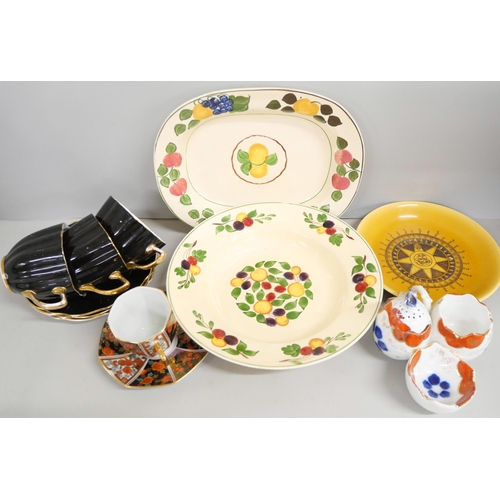 2280 - A collection of china kitchenwares includes Royal Adams, Crown Devon, Staffordshire, 1950's Japanese... 