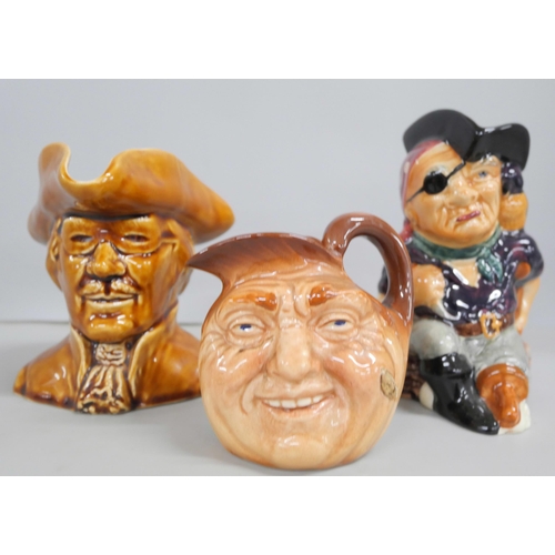 2281 - A collection of Toby jugs including two in the form of teapots, includes Royal Doulton, Tony Wood St... 