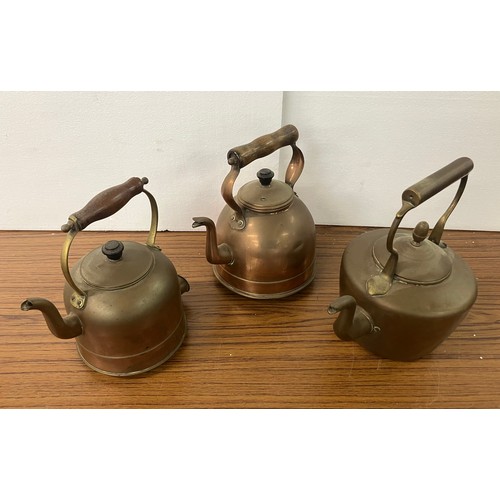 315 - Three copper kettles