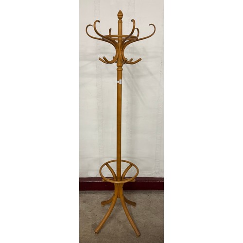 221 - A  beech bentwood coatstand