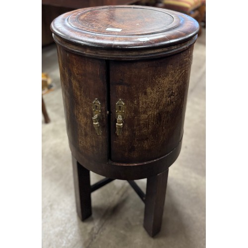 228 - A Victorian mahogany cylindrical pot cupboard