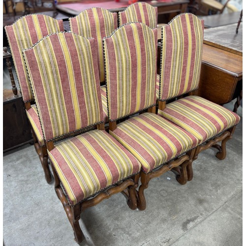 233 - A set of six early 19th Century style French oak dining chairs