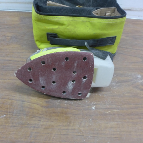 5021 - A Ryobi R12PS cordless detail sander in soft case with battery