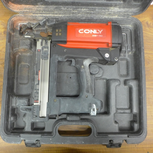 5041 - A Conley MGP-190 cordless nail gun in case