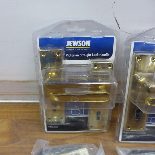 5070 - 2 sets of Jenson handles with mortice locks and keys