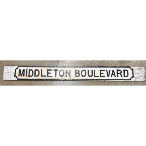 297 - A  cast iron Middleton Boulevard street sign