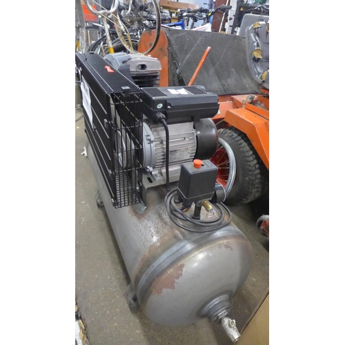 5167 - A Clarke sample L100C11Z 100 litre air compressor with a Clarke 230v single phase induction motor* T... 