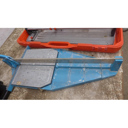 5185 - 2 large tile cutters including a Rubi TS-60 and one other