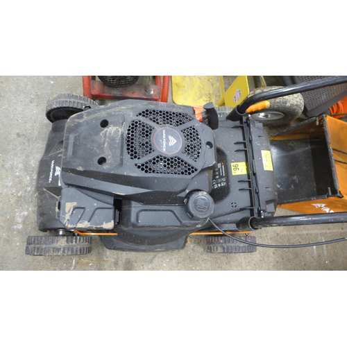 5209 - A Yardforce push petrol lawnmower with collector box