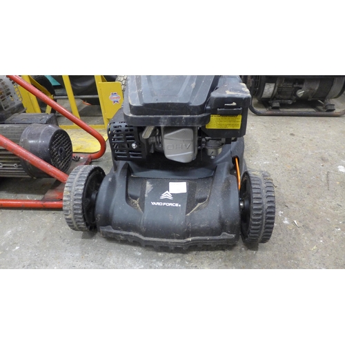 5209 - A Yardforce push petrol lawnmower with collector box