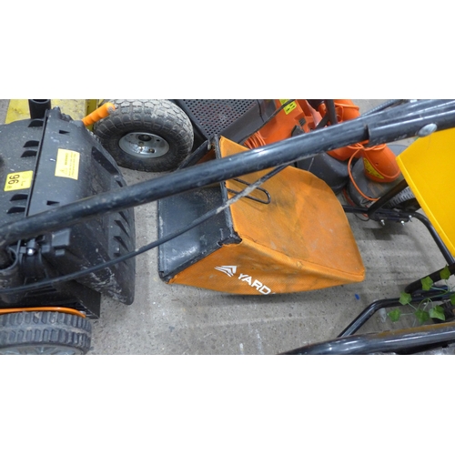 5209 - A Yardforce push petrol lawnmower with collector box