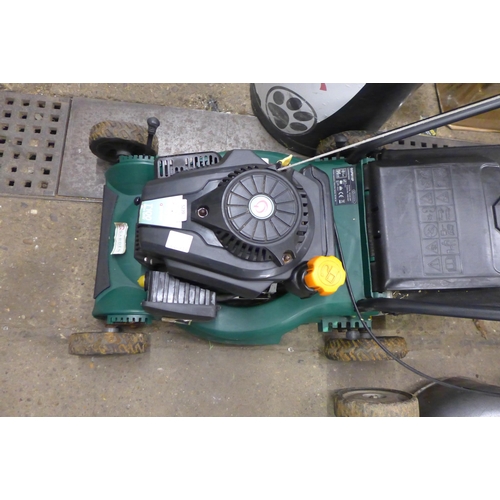 5220 - A Gardenline QGPM16P T100 99cc OHV petrol driven lawnmower with collection box  *Police repossession... 