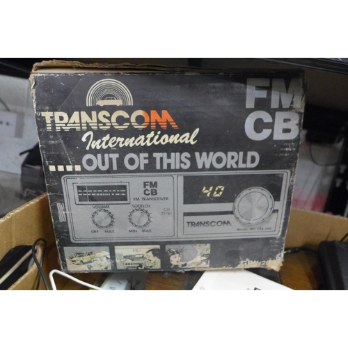 5110 - A Transcom International FM CB radio, model GBX2000, an Amazon tablet, a Philips dictation system wi... 