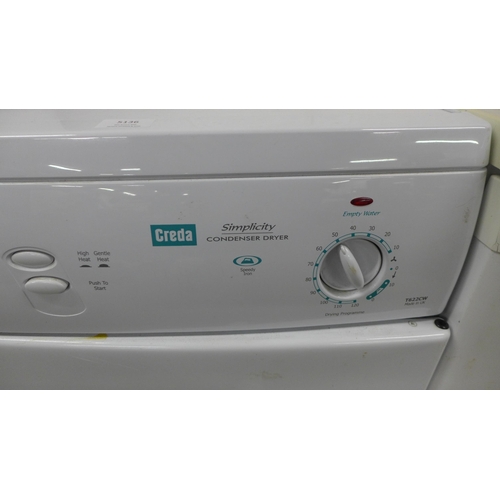 5136 - A Creda Simplicity T622CW tumble dryer