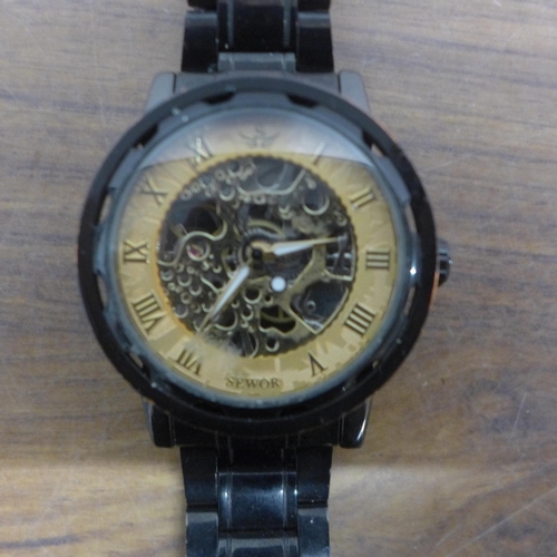 5093 - An gent's mechanical Skeleton wristwatch