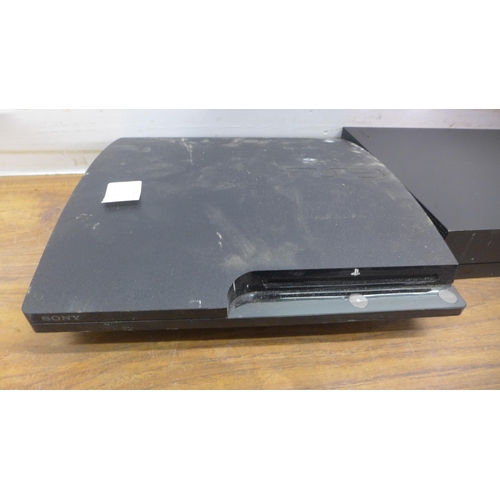 5100 - An XBOX One X console, a ‘fat’ PlayStation 3 and a PlayStation 3 slim