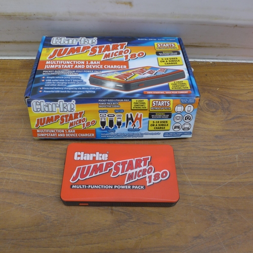 5358 - A Clarke JSM180 Jump Start Micro 180 multi function 1.8Ah jump start and device charger* This lot is... 